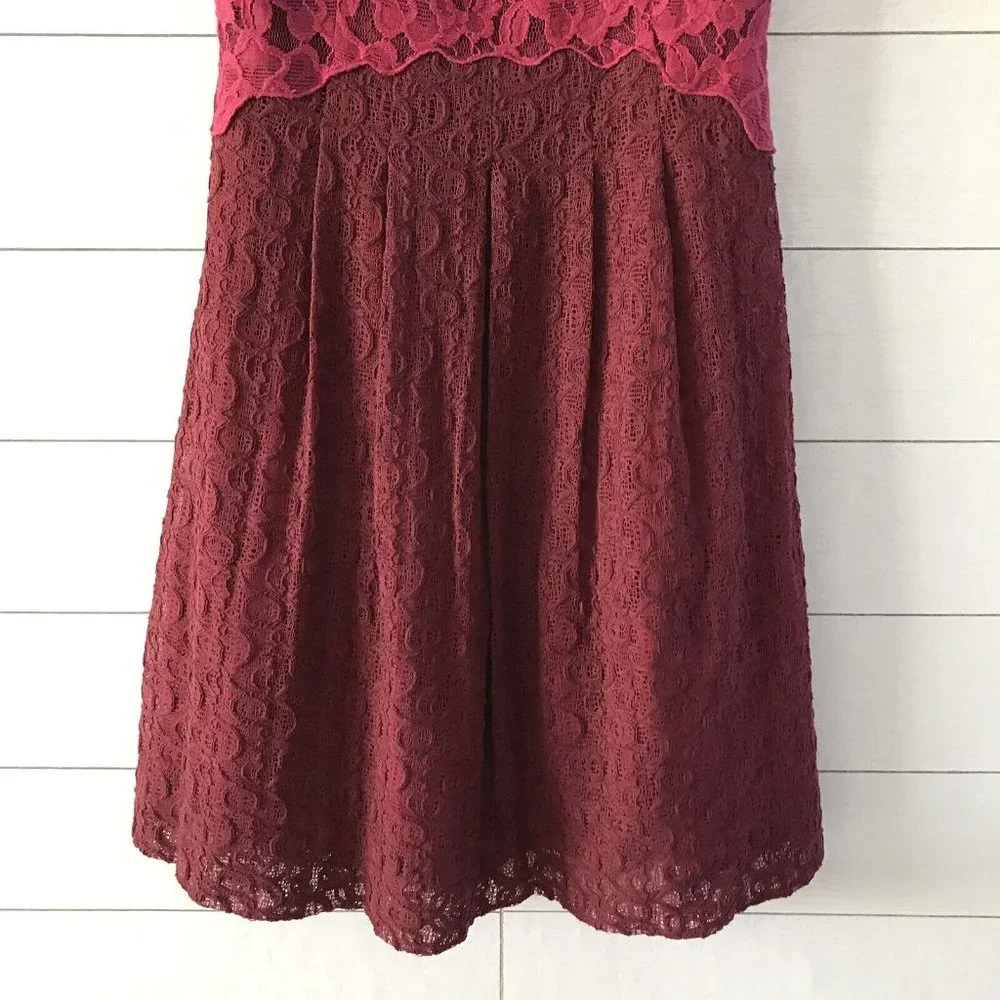 Anthropologie Moulinette Soeurs Carmindy Dress Red Lace Sleeveless - Picture 5 of 10